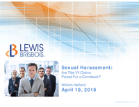 Q2 2018 Presentation – Sexual Harassment and Hostile Work Environment
